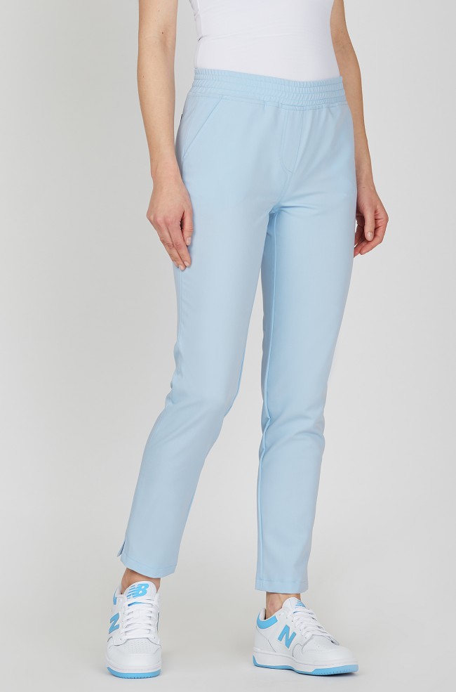 Spodnie medyczne damskie  na gumce błękitne