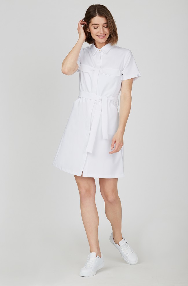 Sukienka medyczna Sportivo biała-285